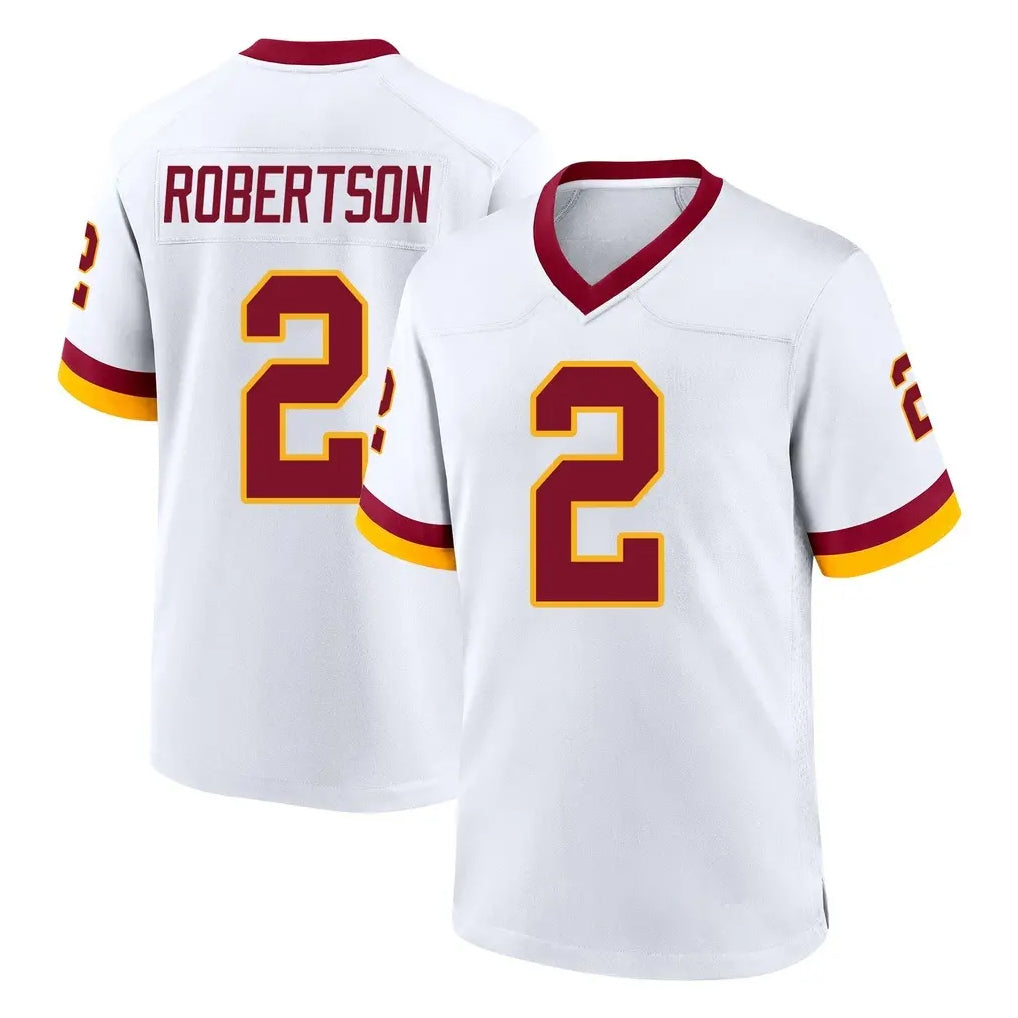 CBdoa W.Commanders #2 Amik Robertson Player White Home Game Stitched Jerseys