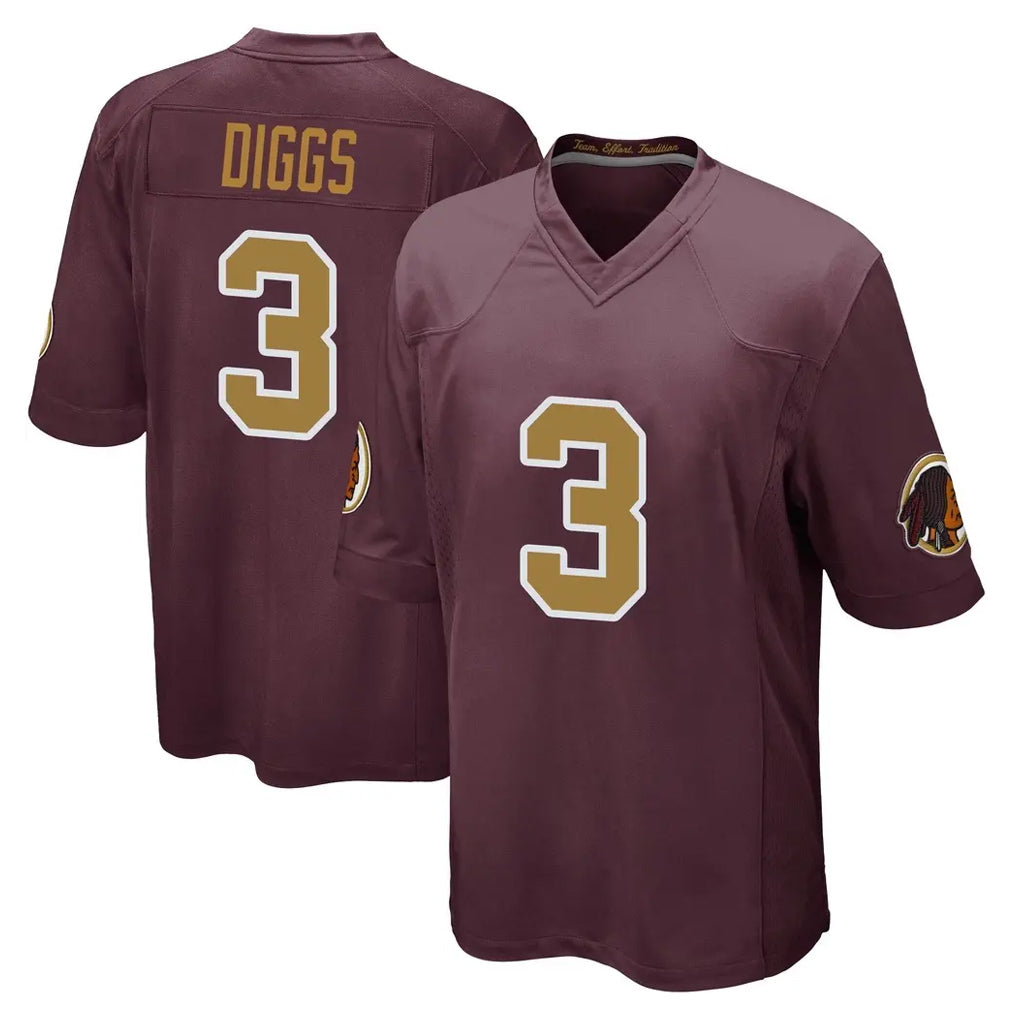 CBdoa W.Commanders #3 Stefon Diggs Player Burgundy Alternate Home Game Stitched Jerseys