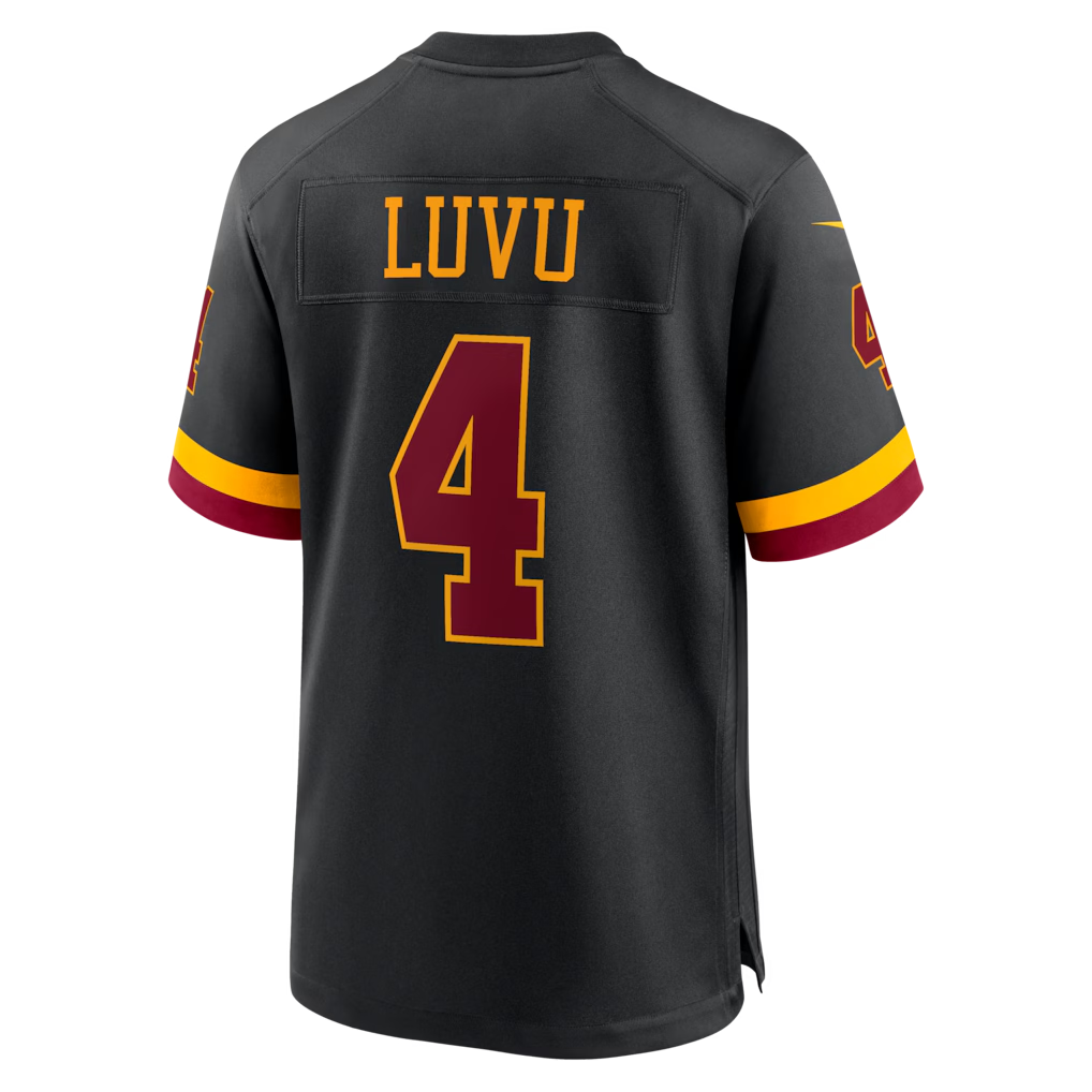 CBdoa W.Commanders #4 Frankie Luvu Black Hail Raiser Alternate Game Stitched Jerseys