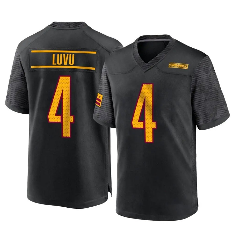 CBdoa W.Commanders #4 Frankie Luvu Player Black Home Game Stitched Jerseys