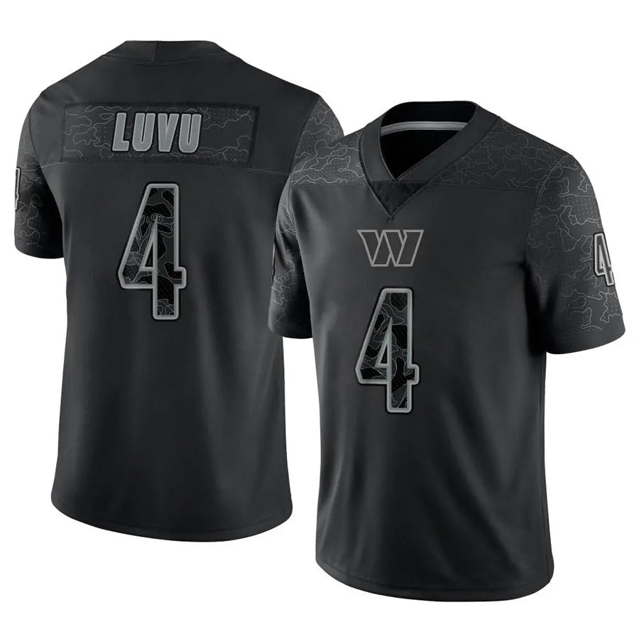 CBdoa W.Commanders #4 Frankie Luvu Player Black RFLCTV Limited Stitched Jerseys