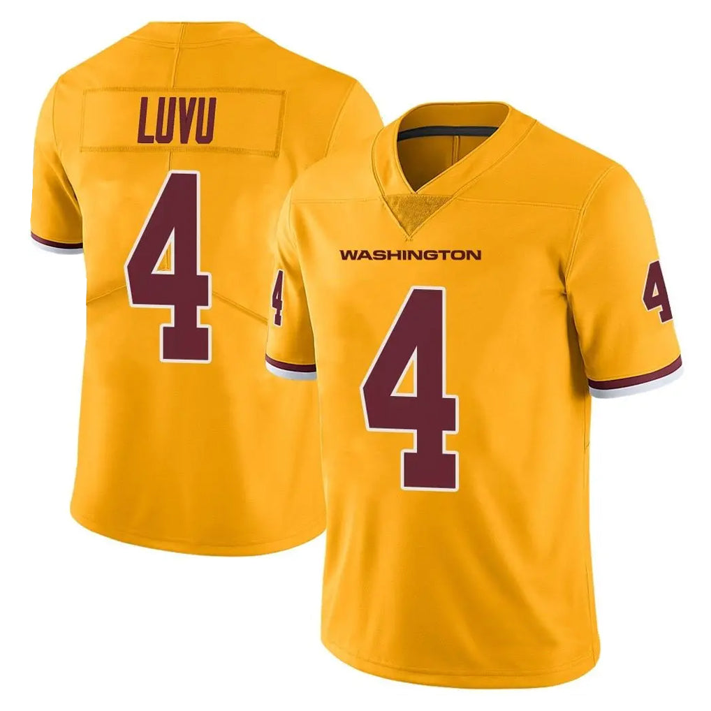 CBdoa W.Commanders #4 Frankie Luvu Player Gold Vapor Limited Stitched Jerseys