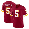 CBdoa W.Commanders #5 Jayden Daniels Player Burgundy Game Home Stitched Jerseys