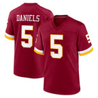 CBdoa W.Commanders #5 Jayden Daniels Player Burgundy Game Home Stitched Jerseys