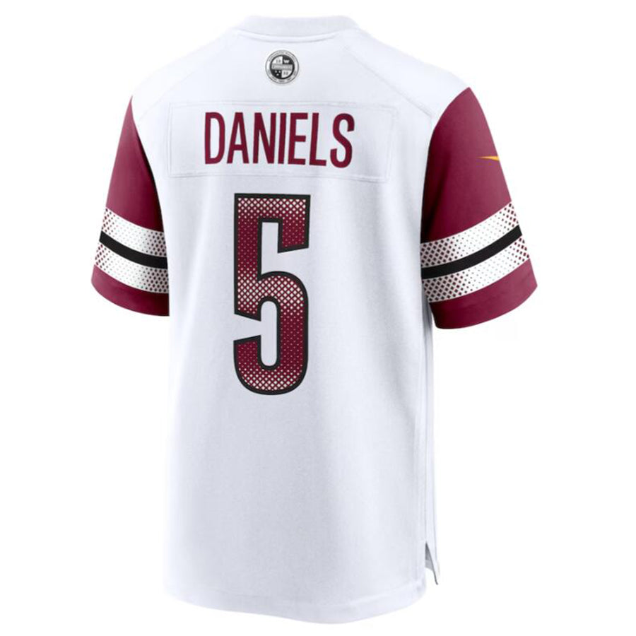 CBdoa W.Commanders #5 Jayden Daniels White 2024 Draft First Round Pick Player Game Stitched Jersey