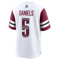 CBdoa W.Commanders #5 Jayden Daniels White 2024 Draft First Round Pick Player Game Stitched Jersey