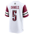CBdoa W.Commanders #5 Jayden Daniels White 2024 Draft First Round Pick Player Game Stitched Jersey