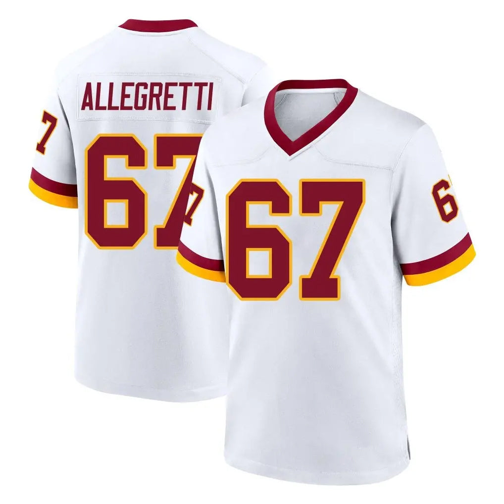 CBdoa W.Commanders #67 Nick Allegretti Player White Home Game Stitched Jerseys