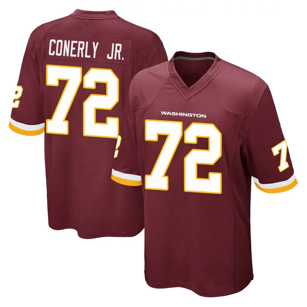 CBdoa W.Commanders #72 Josh Conerly Jr. Player Burgundy Team Color Home Game Stitched Jerseys