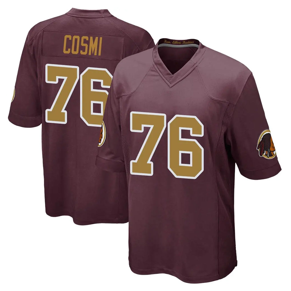 CBdoa W.Commanders #76 Sam Cosmi Player Burgundy Alternate Home Game Stitched Jerseys