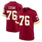 CBdoa W.Commanders #76 Sam Cosmi Player Burgundy Game Home Stitched Jerseys