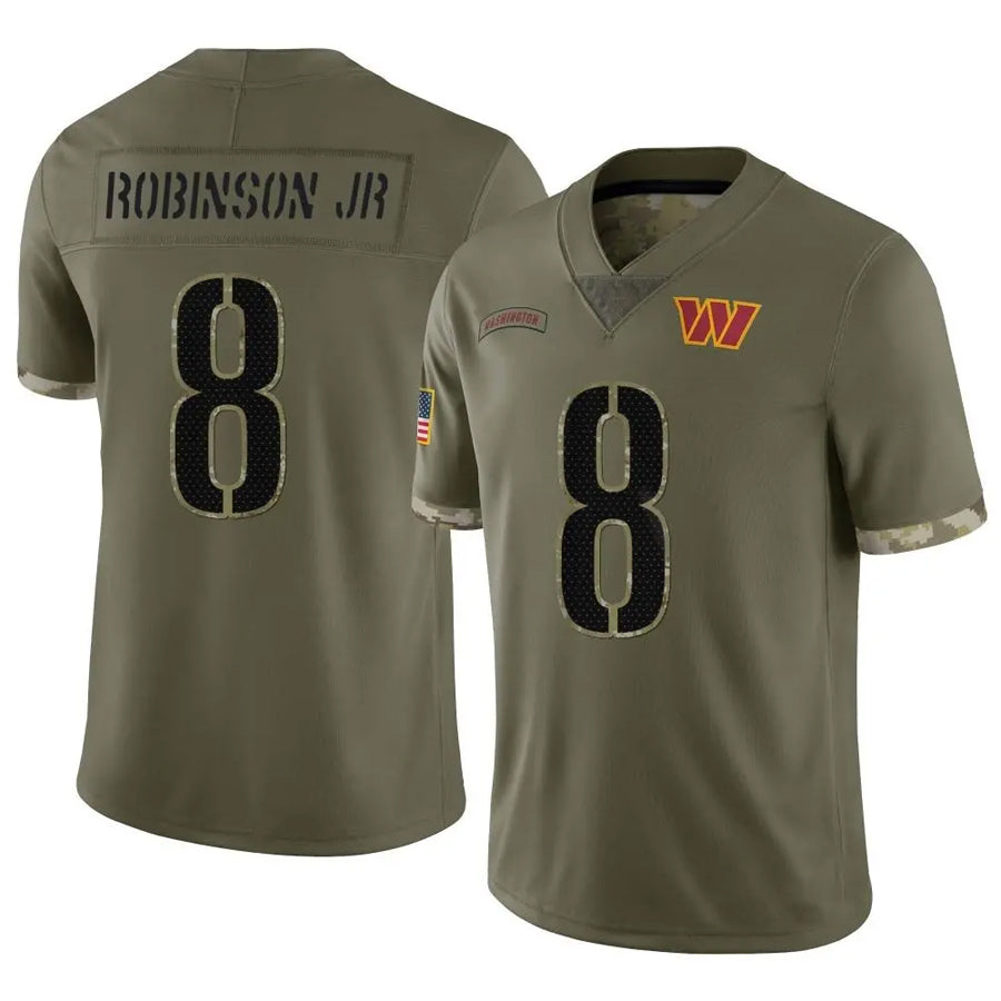 CBdoa W.Commanders #8 Brian Robinson Jr. Player Olive Salute To Service Limited Stitched Jerseys