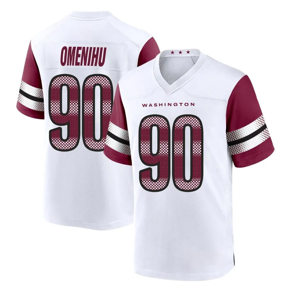 CBdoa W.Commanders #90 Charles Omenihu Player White Game Home Stitched Jerseys