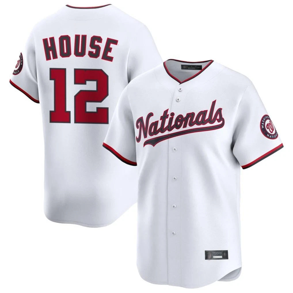 CBdoa W.Nationals #12 Brady House Player White Alternate Limited Game Stitched Jerseys