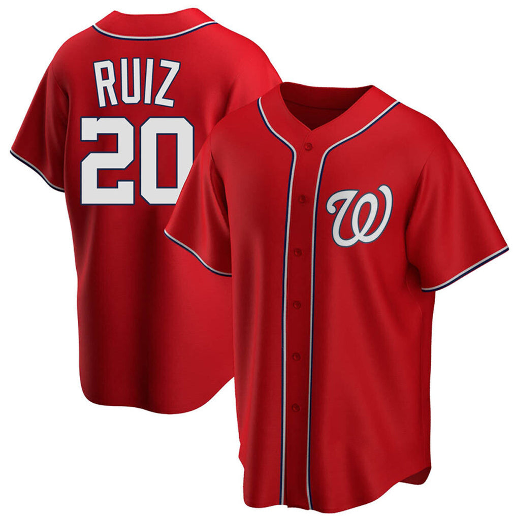 CBdoa W.Nationals #20 Keibert Ruiz Player Red Home Alternate Replica Jerseys