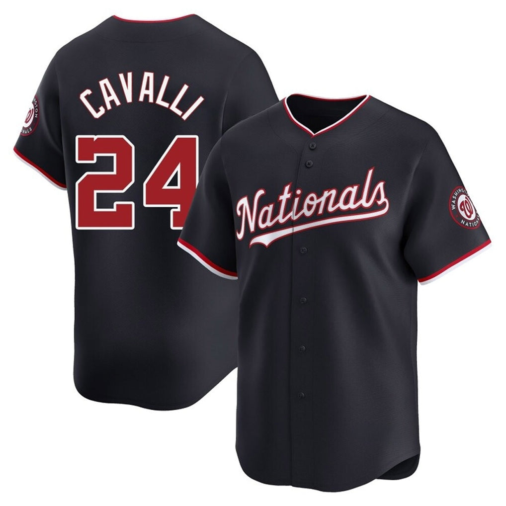 CBdoa W.Nationals #24 Cade Cavalli Player Navy Alternate Limited Replica Jerseys