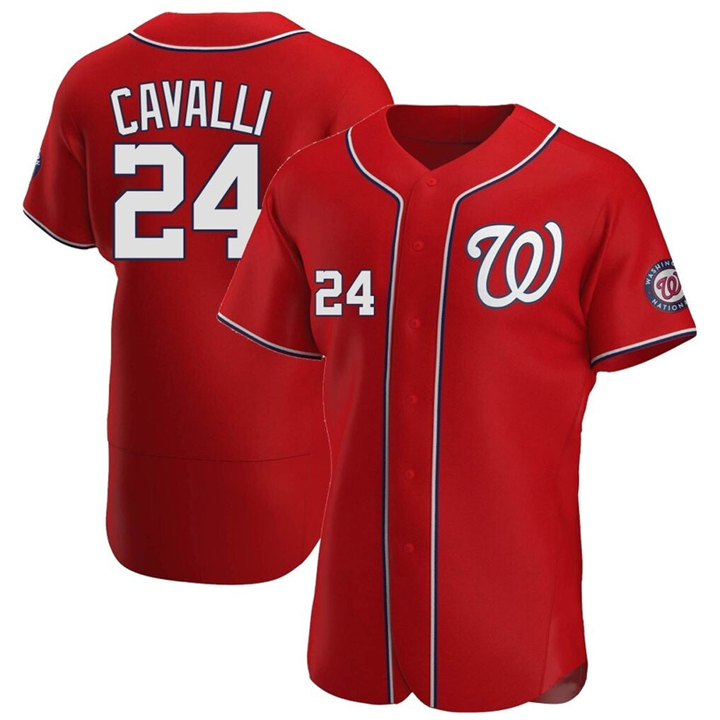 CBdoa W.Nationals #24 Cade Cavalli Player Red Alternate Elite Stitched Jerseys