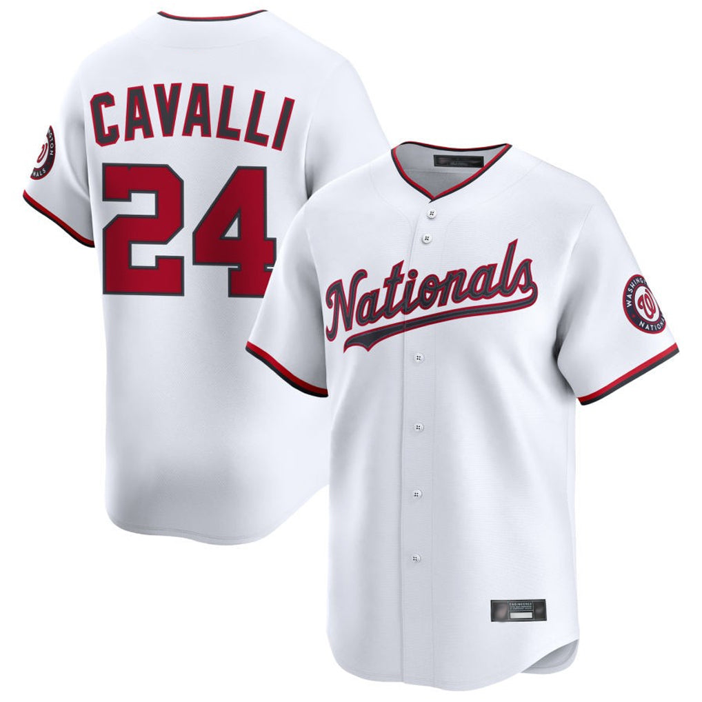 CBdoa W.Nationals #24 Cade Cavalli Player White Limited Stitched Jerseys