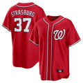 CBdoa W.Nationals #37 Stephen Strasburg Player Red Alternate Replica Player Game Stitched Jerseys