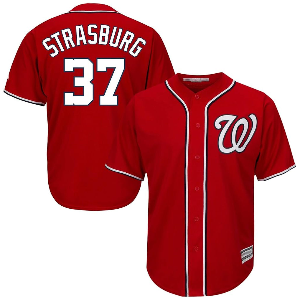 CBdoa W.Nationals #37 Stephen Strasburg Player Red Cool Alternate Player Stitched Jerseys