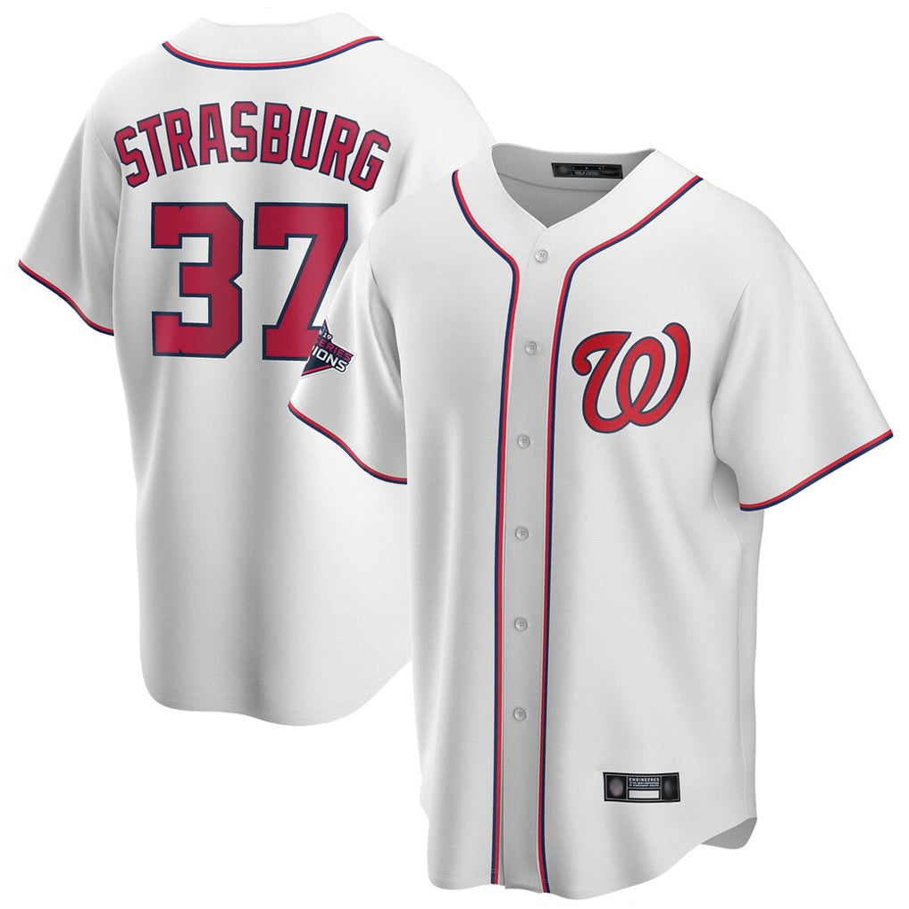 CBdoa W.Nationals #37 Stephen Strasburg Player White Game Stitched Jerseys