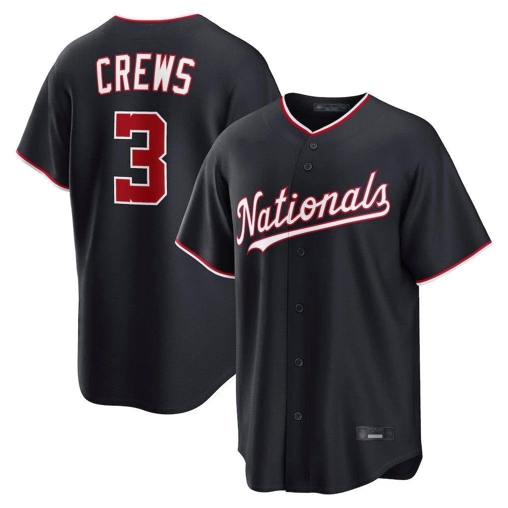 CBdoa W.Nationals #3 Dylan Crews Player Navy Game Stitched Jerseys