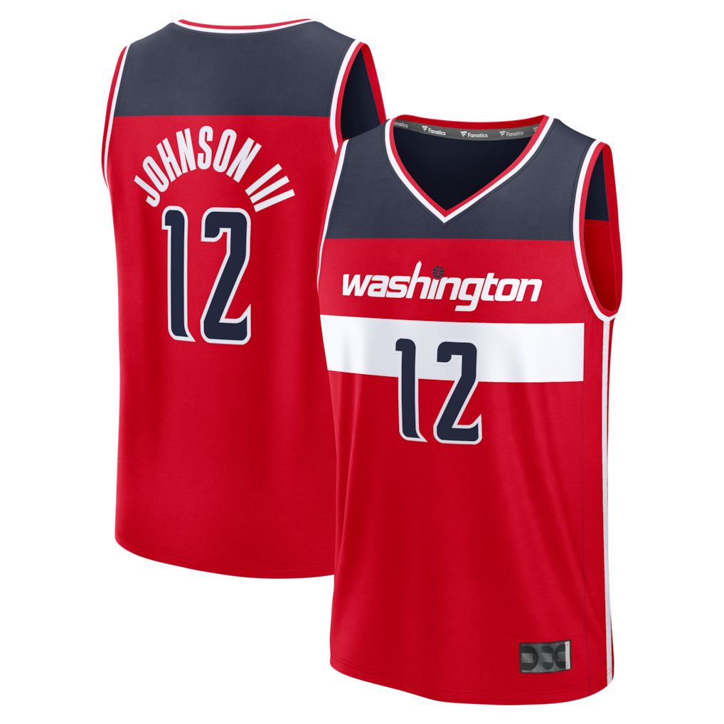 CBdoa W.Wizards #12 Tre Johnson III Red Fast Break Replica Jerseys - Icon Edition