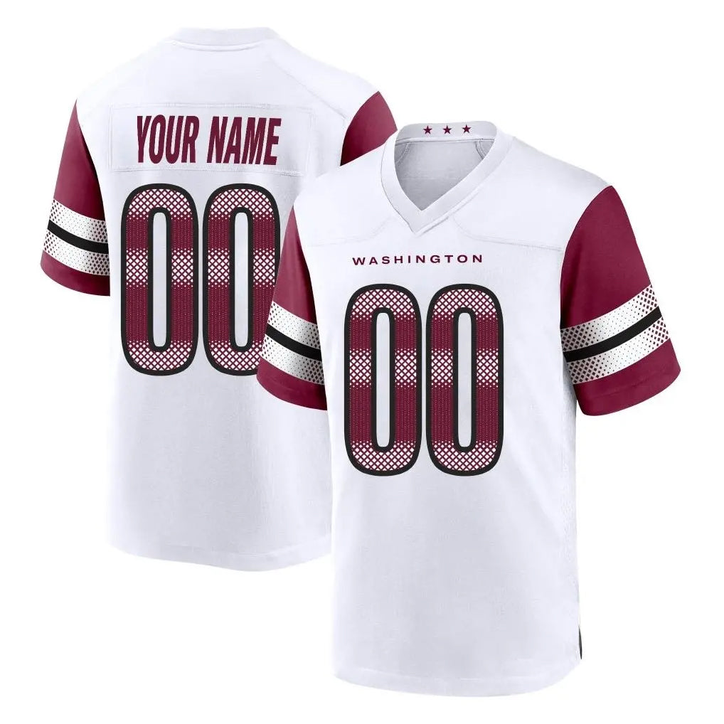 Custom W.Commanders White Game Home Any Name & Numbers CBdoa Stitched Jerseys