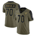 A.Cardinals #70 Paris Johnson Jr. Player Olive Salute To Service Limited Game CBdoa Stitched Jerseys