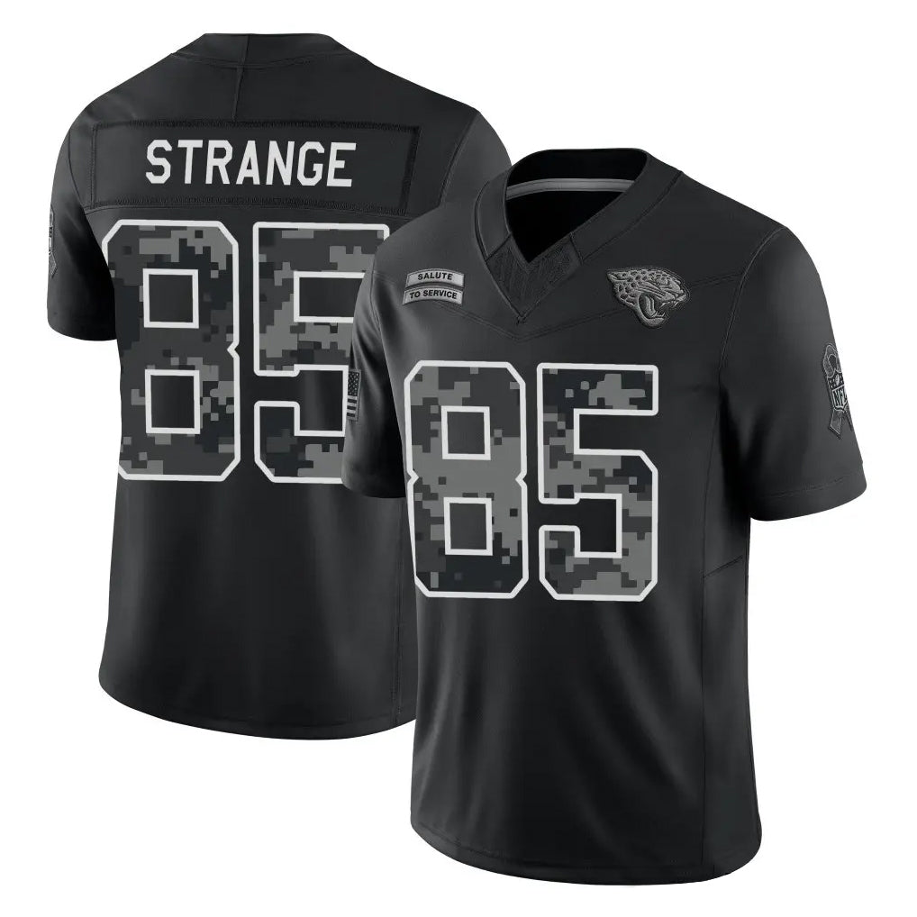 J.Jaguars #85 Brenton Strange Player Black Limited 2026 Salute to Service Home Game CBdoa Stitched Jerseys
