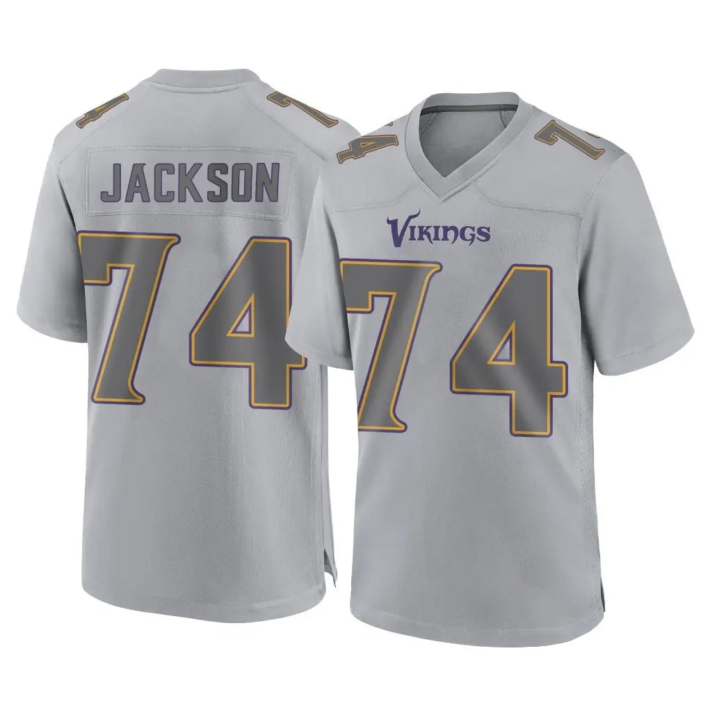 MN.Vikings #74 Donovan Jackson Player Gray Atmosphere Fashion Home Game CBdoa Stitched Jerseys