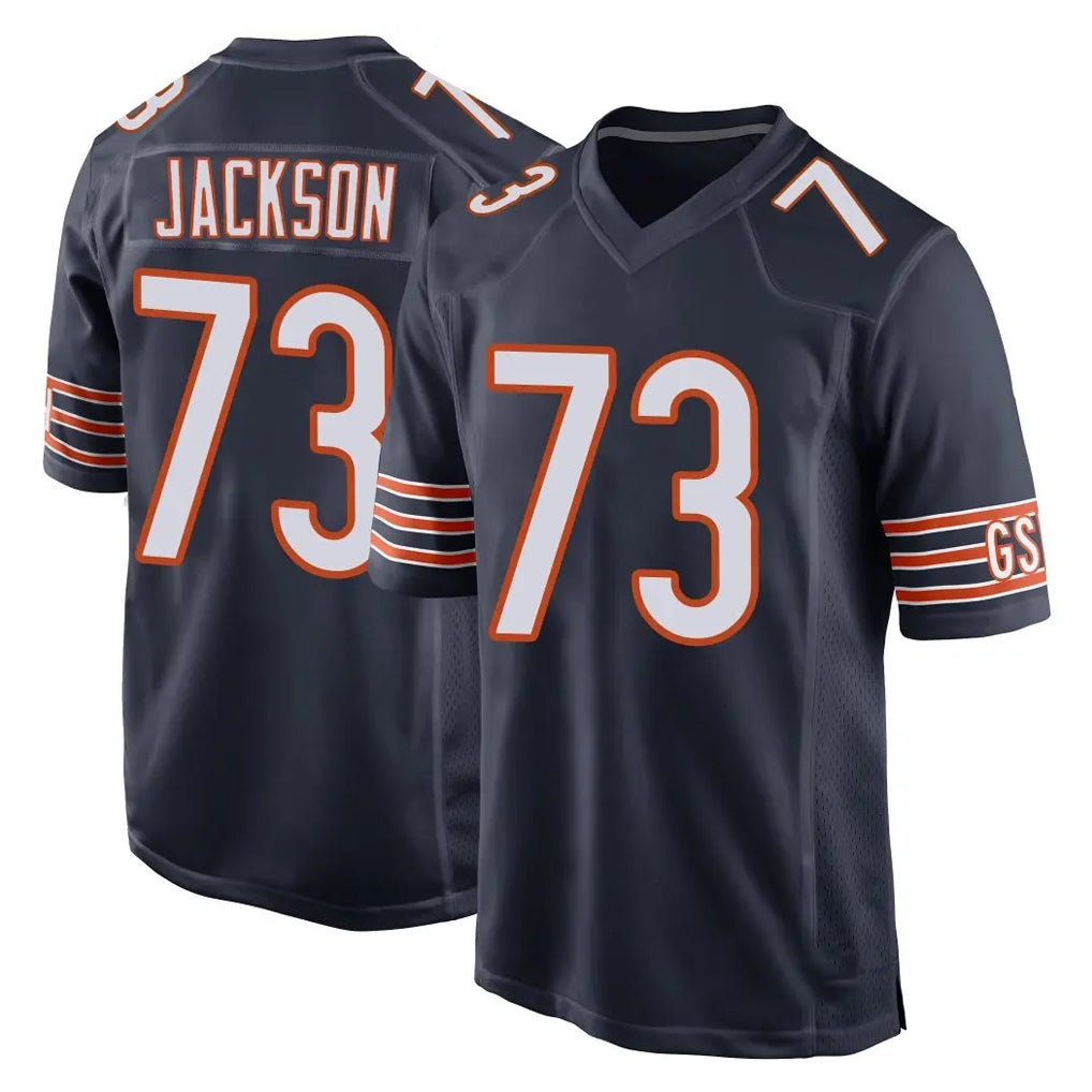 C.Bears #73 Jonah Jackson Player Navy Home Game CBdoa Stitched Jerseys