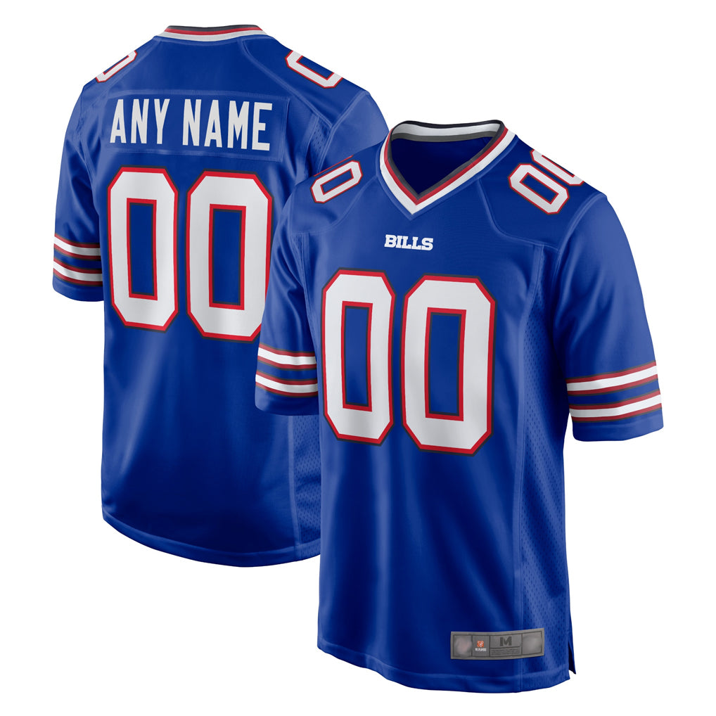 Custom B.Bills Royal Home Game Any Name & Numbers CBdoa Stitched Jerseys