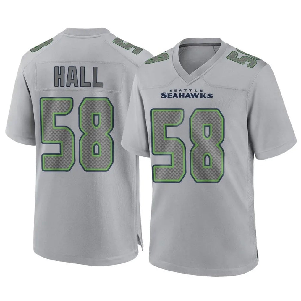 S.Seahawks #58 Derick Hall Player Gray Atmosphere Fashion Home Game CBdoa Stitched Jerseys