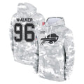 B.Bills #96 Deone Walker Player Arctic Camo Salute to Service Hoodies CBdoa Stitched Jerseys
