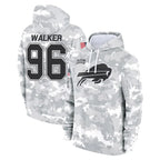 B.Bills #96 Deone Walker Player Arctic Camo Salute to Service Hoodies CBdoa Stitched Jerseys