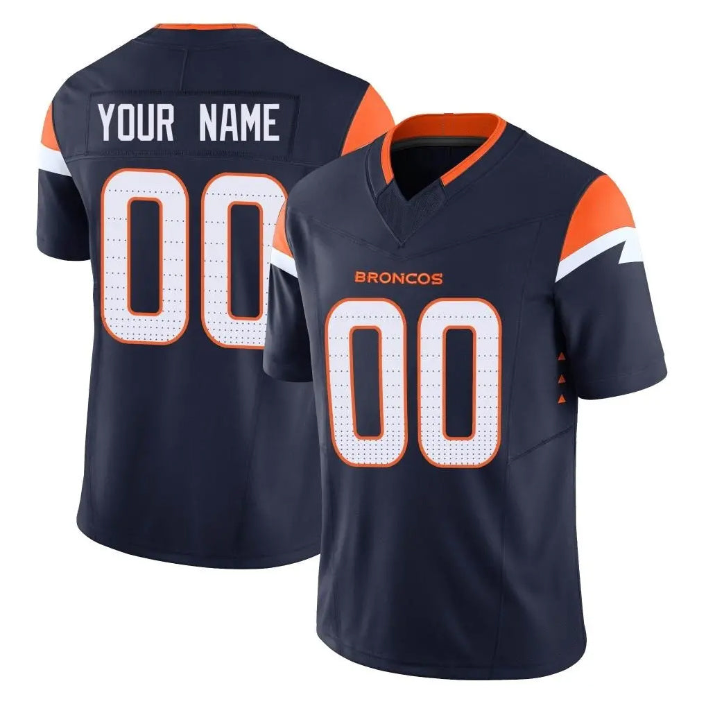 Custom D.Broncos Navy Limited Vapor F.U.S.E. Home Game Any Name & Numbers CBdoa Stitched Jerseys