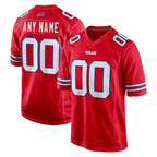 Custom B.Bills Red Home Game Any Name & Numbers CBdoa Stitched Jerseys