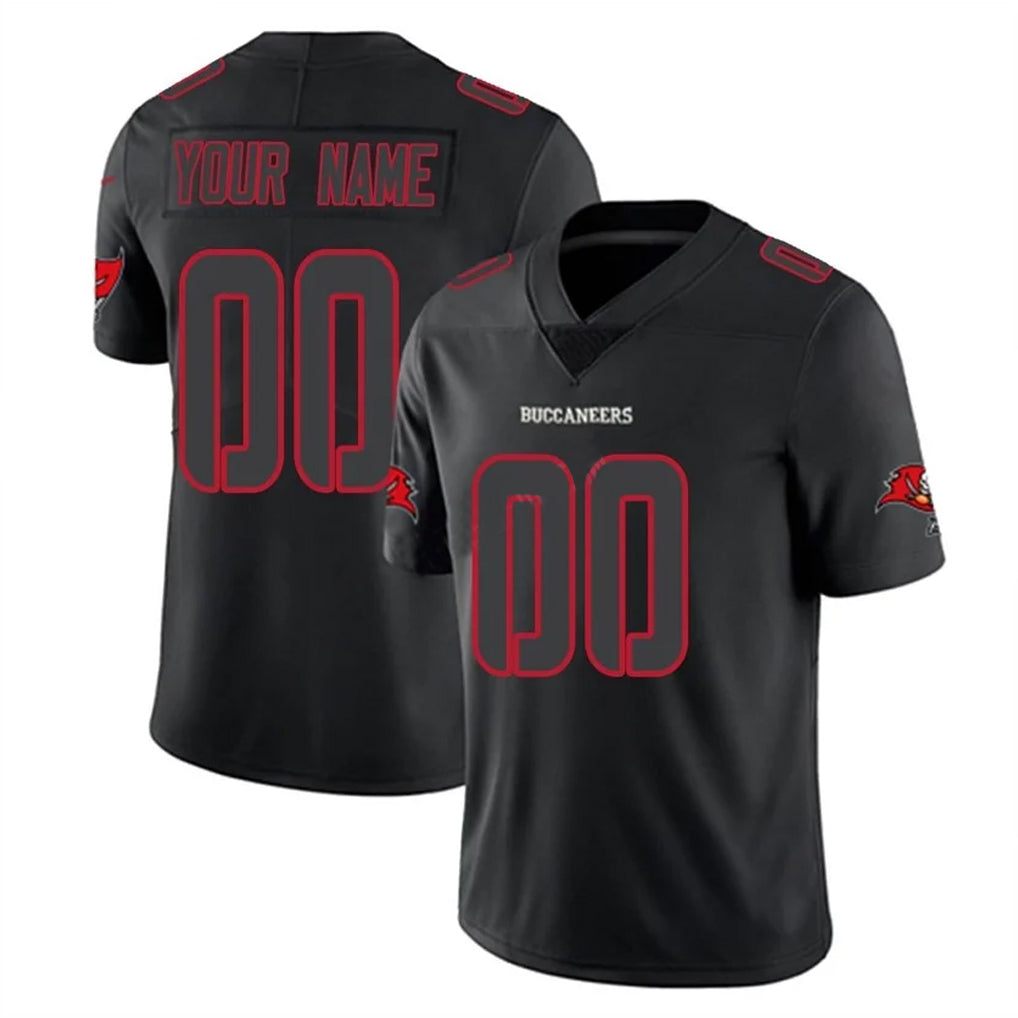 Custom TB.Buccaneers Black Impact Limited Home Game Any Name & Numbers CBdoa Stitched Jerseys