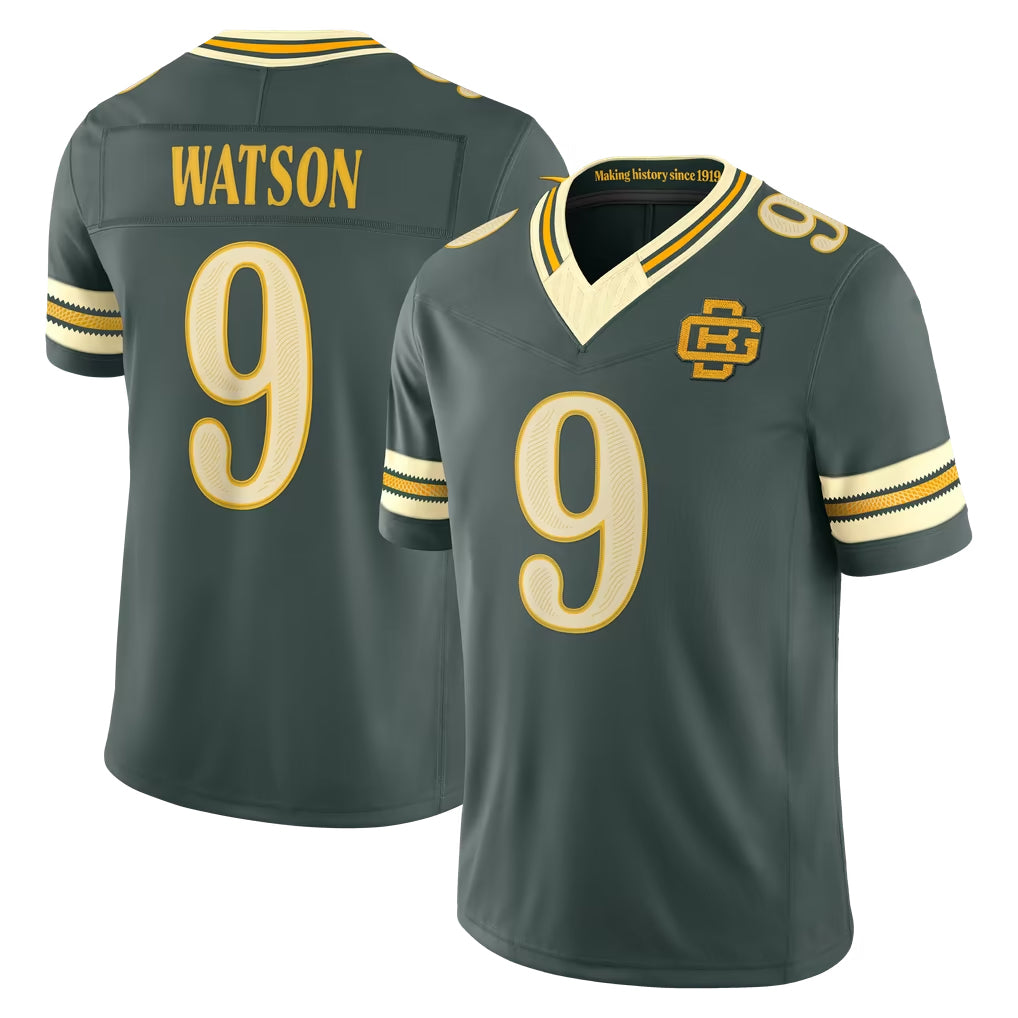 GB.Packers #9 Christian Watson Player Green Limited 2026 Rivalries Collection Home Game CBdoa Stitched Jerseys