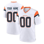 Custom D.Broncos White Home Game Any Name & Numbers CBdoa Stitched Jerseys