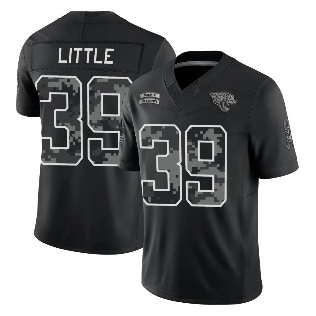 J.Jaguars #39 Cam Little Player Black Limited 2026 Salute to Service Home Game CBdoa Stitched Jerseys