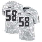 S.Seahawks #58 Derick Hall Player Arctic Camo Limited Salute To Service Home Game CBdoa Stitched Jerseys