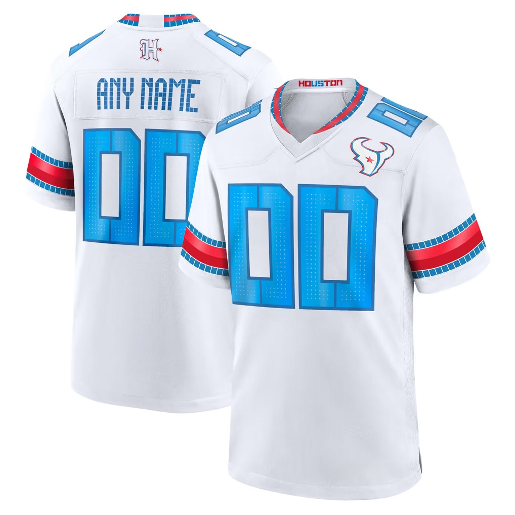 Custom H.Texans Whtie 2026 Rivalries Vapor Home Game Any Name & Numbers CBdoa Stitched jerseys