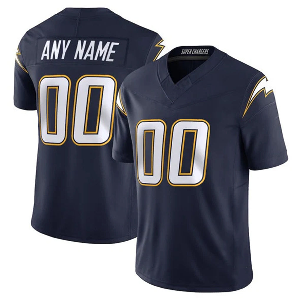 Custom LA.Chargers Navy Vapor F.U.S.E. Limited Home Game Any Name & Numbers CBdoa Stitched Jerseys