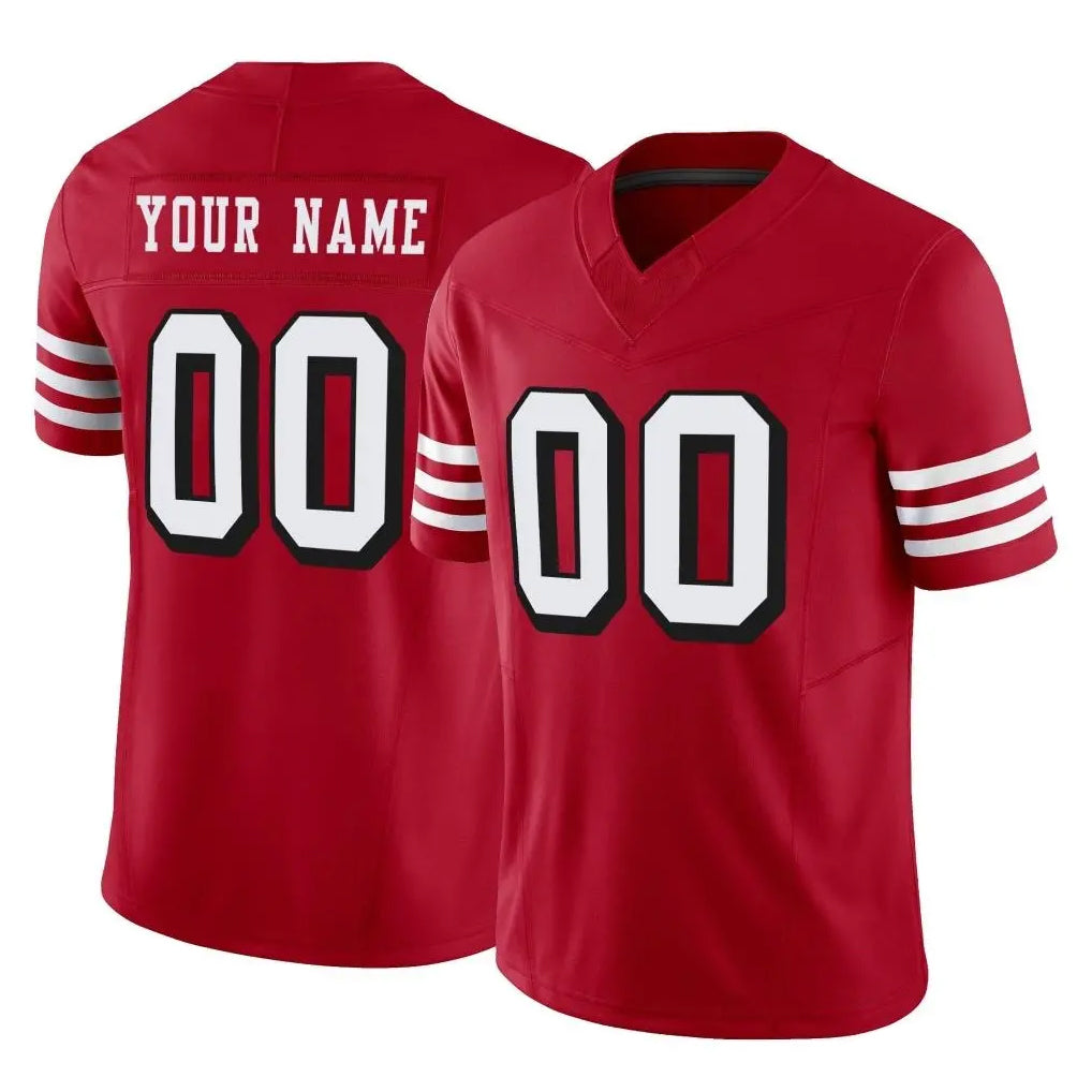 Custom SF.49ers Red Limited Alternate Vapor F.U.S.E. Home Game Any Name & Numbers CBdoa Stitched Jerseys
