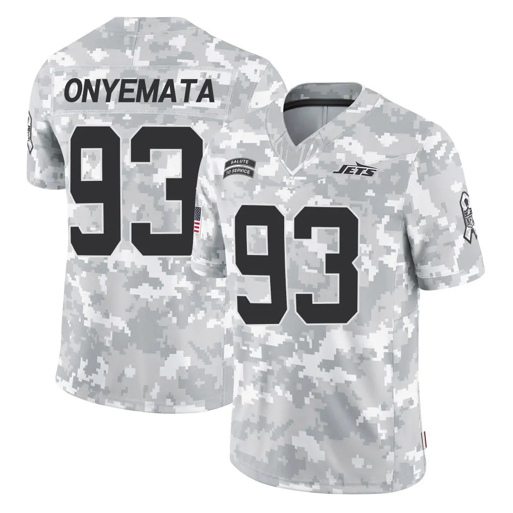 NY.Jets #93 David Onyemata Player Arctic Camo Salute to Service Limited Game CBdoa Stitched Jerseys