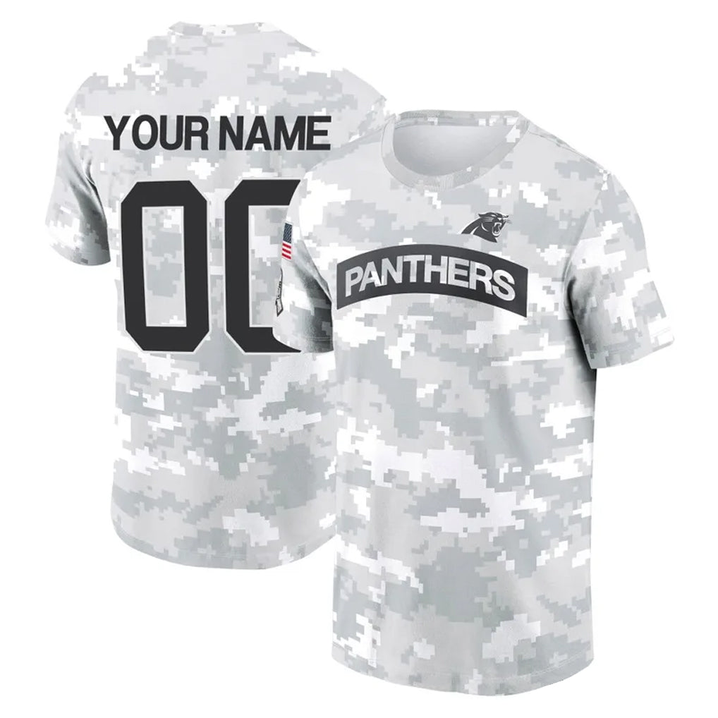 Custom C.Panthers Arctic Camo Salute to Service T-Shirt Hoodies Any Name & Numbers CBdoa Stitched Jerseys