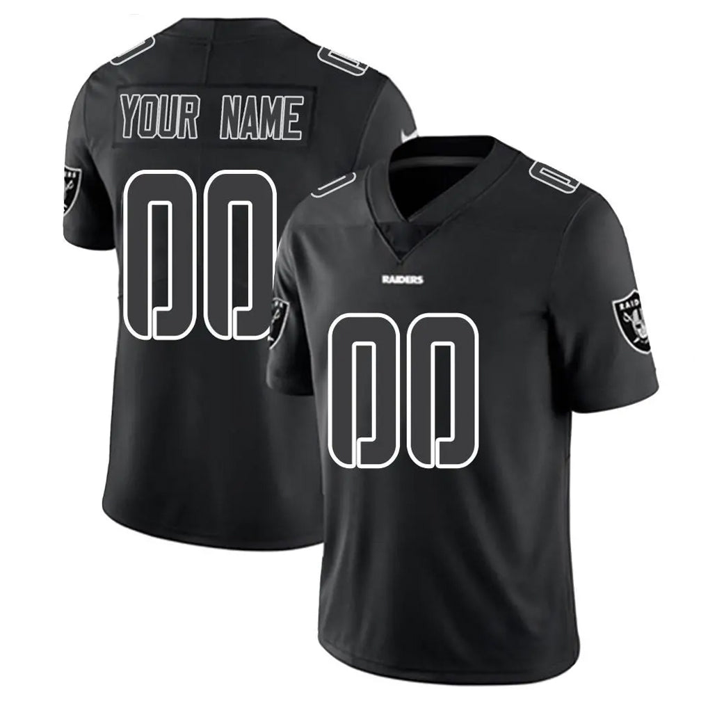 Custom LV.Raiders Black Limited Black Impact Home Game Any Name & Numbers CBdoa Stitched Jerseys