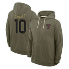 A.Cardinals #10 Josh Sweat Player Olive Salute to Service Pullover Hoodies Limited CBdoa Stitched Jerseys